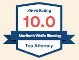 Avvo Rating 10.0 Maribeth Wolfe Blessing Top Attorney