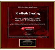Maribeth Blessing 2023 | Rated AV Preeminent