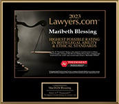 2023 Lawyers.com Maribeth Blessing | Highest Possible Rating In Both Legal Ability & Ethical Standards